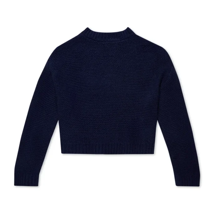 Kickers-Strickpullover für Damen mit U-Boot-Ausschnitt und weiten Ärmeln, marineblau