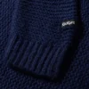 Kickers-Strickpullover für Damen mit U-Boot-Ausschnitt und weiten Ärmeln, marineblau