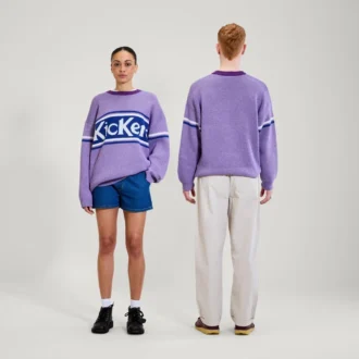Kickers Unisex-Pullover für Erwachsene mit Brustlogo, lila
