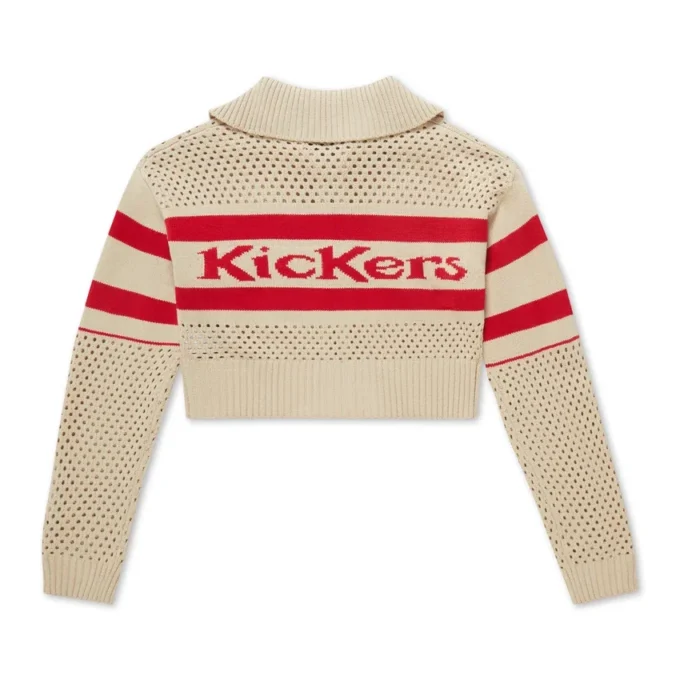 Kickers Zip-Through-Strickjacke für Damen, Weiß