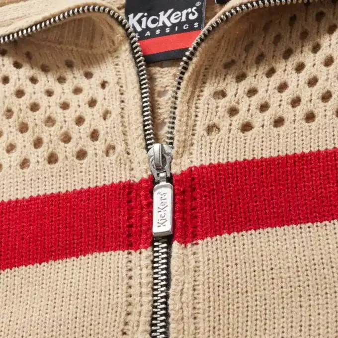 Kickers Zip-Through-Strickjacke für Damen, Weiß