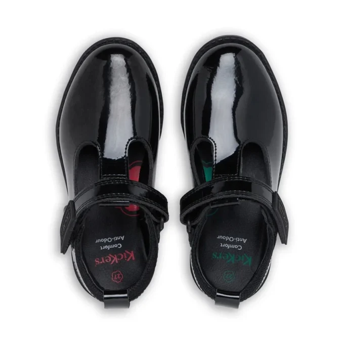 Kleinkind-Mädchen Lachly T-Bar Lackleder Schwarz Kleinkind-Mädchen Lachly T-Bar Lackleder Schwarz