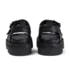 Knox Lo Buckle Ledersandale für Damen, schwarz