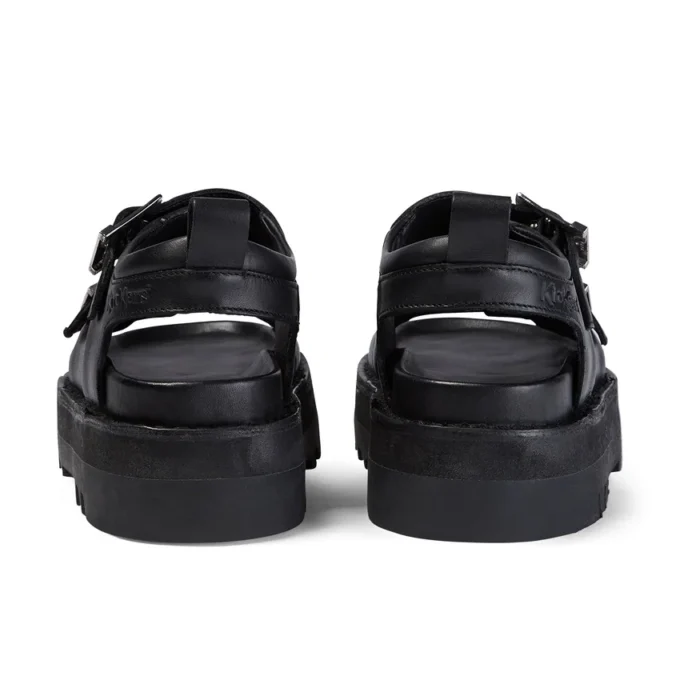 Knox Lo Buckle Ledersandale für Damen, schwarz