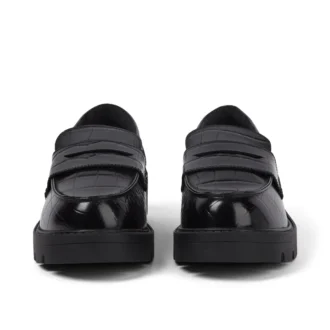 Kori Loafer Croc Leder Schwarz für Damen