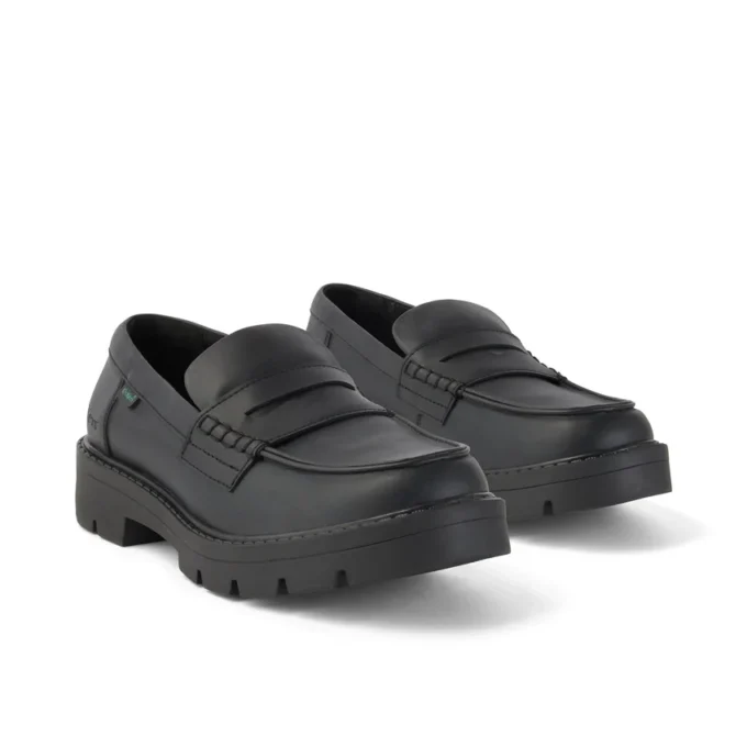Kori Loafer für Damen aus Lederimitat, schwarz