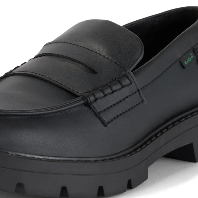 Kori Loafer für Damen aus Lederimitat, schwarz