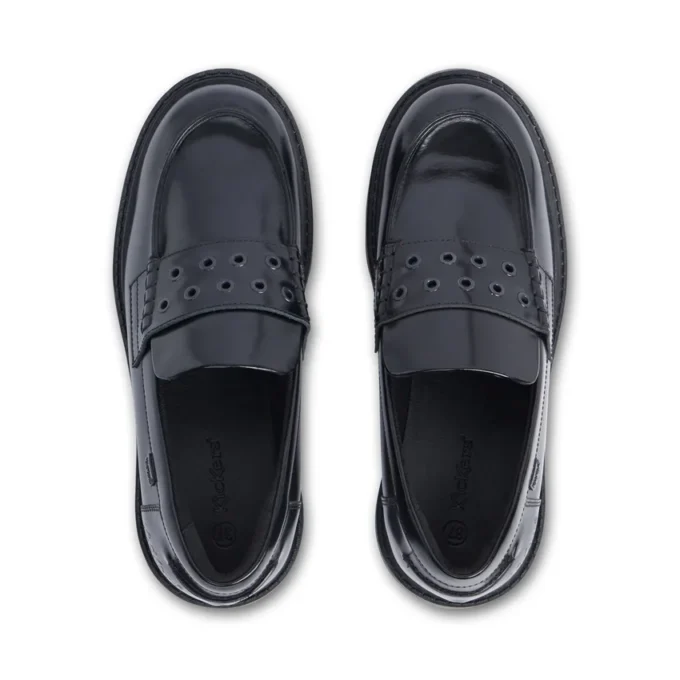 Kori Loafer für Damen, Leder, schwarz, mit Nieten