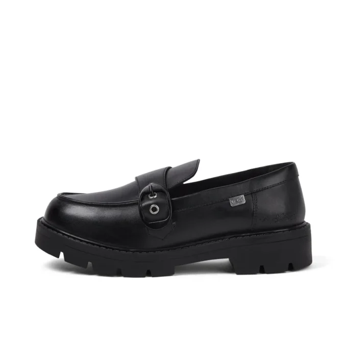 Kori Monk Strap Leder Schwarz für Damen