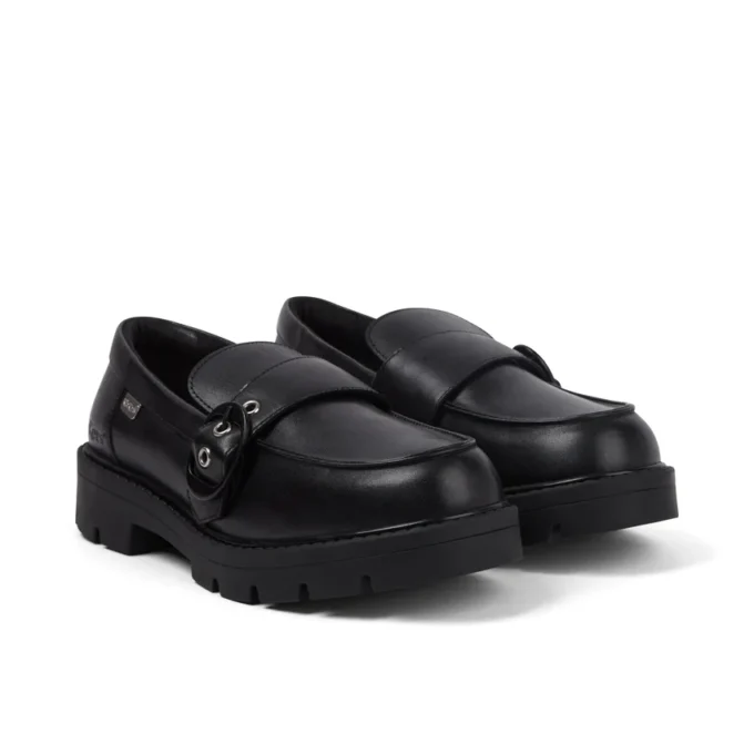 Kori Monk Strap Leder Schwarz für Damen