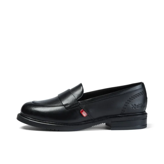 Lach Slip Leder Schwarz für Damen