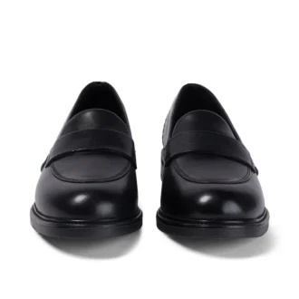 Lach Slip Leder Schwarz für Damen