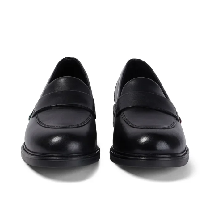 Lach Slip Leder Schwarz für Damen