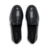 Lach Slip Leder Schwarz für Damen