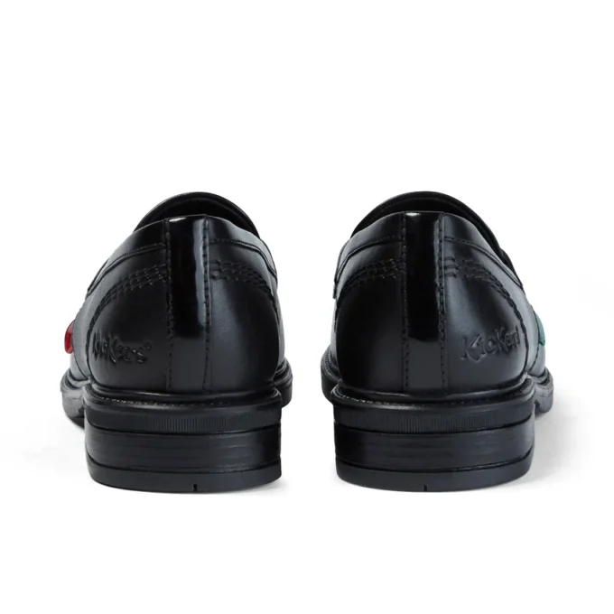 Lach Slip Leder Schwarz für Damen