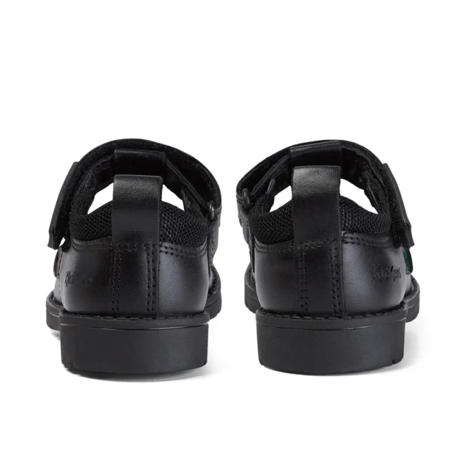 Lachly T-Bar Leder Schwarz für kleine Mädchen