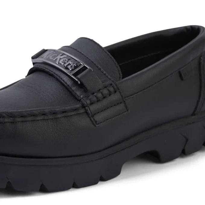 Lennon Loafer aus Leder für Erwachsene, Unisex, schwarz