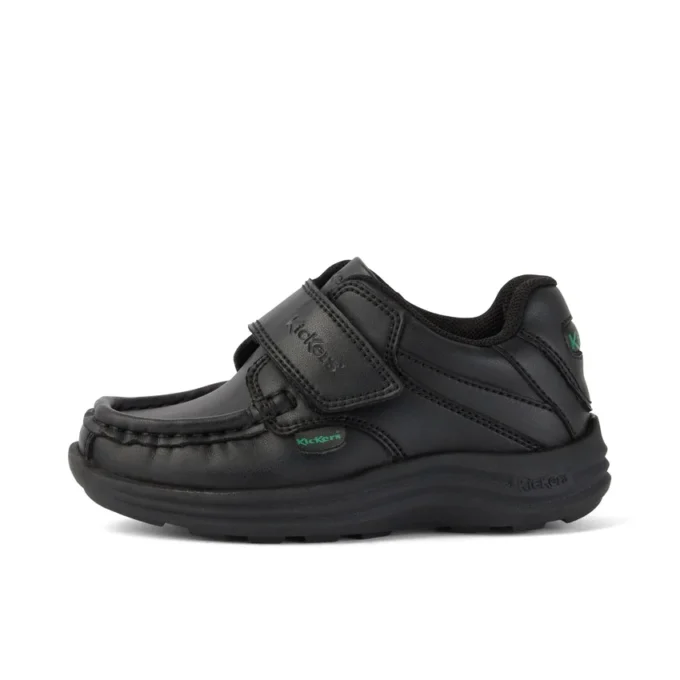 Reasan Strap Unisex-Kinderschuh aus Lederalternative, schwarz Reasan Strap Unisex-Kinderschuh aus Lederalternative, schwarz