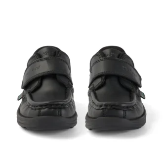 Reasan Strap Unisex-Kinderschuh aus Lederalternative, schwarz