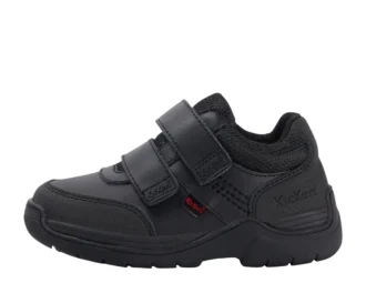 Stomper Mid Leder für kleine Jungen, schwarz
