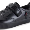 Tovni Brogue-Schuh für Mädchen aus schwarzem Lackleder