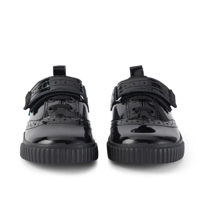 Tovni Brogue-Schuhe für Kleinkinder, Mädchen, Lackleder, schwarz