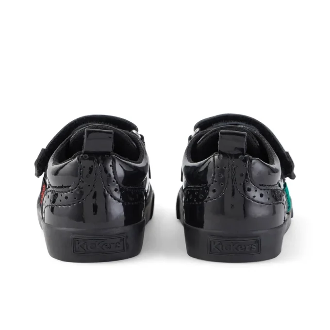 Tovni Brogue-Schuhe für Kleinkinder, Mädchen, Lackleder, schwarz