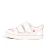 Tovni Twin Happy Sneakers für Mädchen im Kleinkindalter, Leder, Weiß