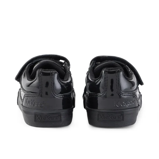 Tovni Twin Vel für Mädchen, Lackleder, schwarz