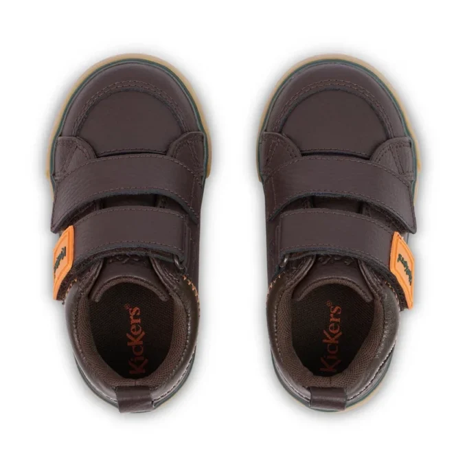 Tovni Twin ZigZag Sneaker für Jungen im Kleinkindalter, Leder, braun Tovni Twin ZigZag Sneaker für Jungen im Kleinkindalter, Leder, braun