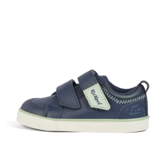 Tovni Twin ZigZag Sneaker für Jungen, Leder, Marineblau Tovni Twin ZigZag Sneaker für Jungen, Leder, Marineblau