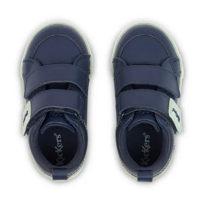 Tovni Twin ZigZag Sneaker für Jungen, Leder, Marineblau Tovni Twin ZigZag Sneaker für Jungen, Leder, Marineblau