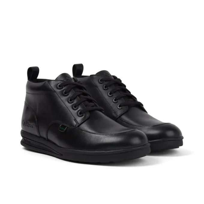 Troiko Hi Lederstiefel für Jugendliche, schwarz