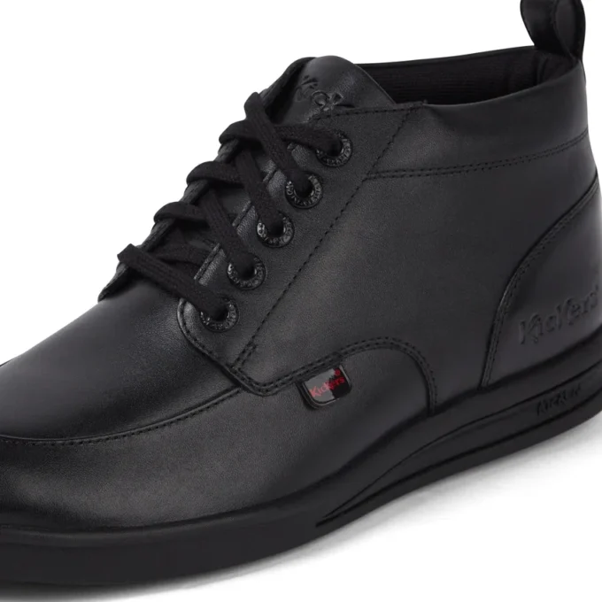 Troiko Hi Lederstiefel für Jugendliche, schwarz