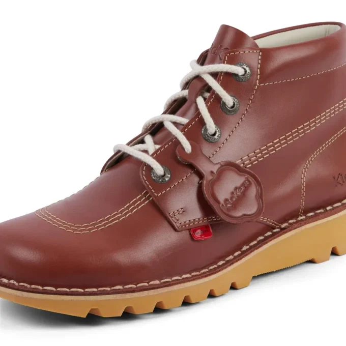 Unisex Kick Hi Leder Dark Tan für Erwachsene
