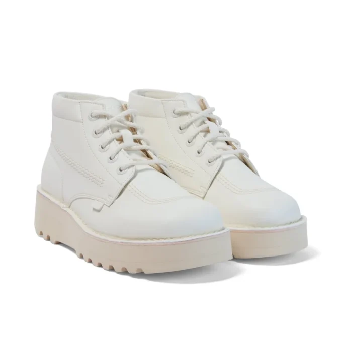 Unisex Kick Hi Stack aus Kunstleder für Erwachsene, Weiß