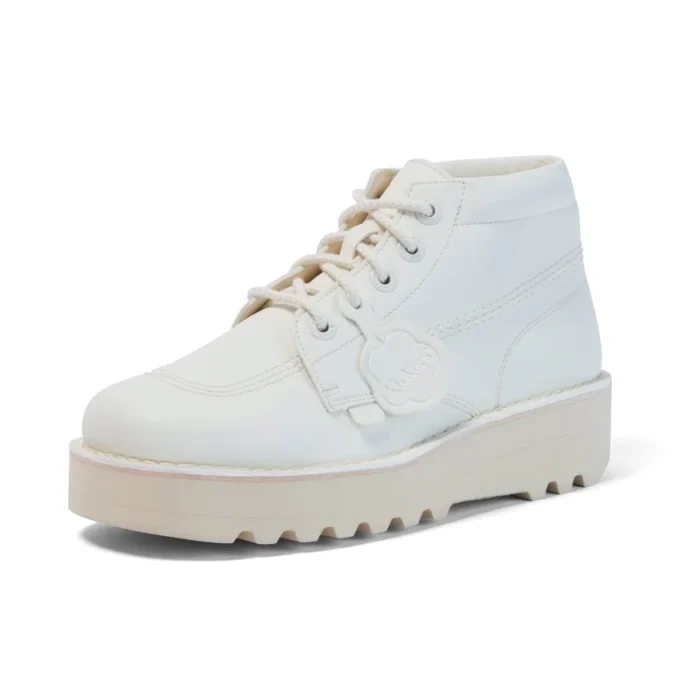 Unisex Kick Hi Stack aus Kunstleder für Erwachsene, Weiß