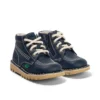 Unisex-Kick Hi Zip-Stiefel für Kleinkinder aus Lederalternative, marineblau
