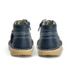 Unisex-Kick Hi Zip-Stiefel für Kleinkinder aus Lederalternative, marineblau