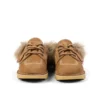 Unisex-Kick Mule-Pantolette für Erwachsene mit Fellbesatz, Mains, hellbraun