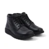 Unisex-Kick-Stiefel für Erwachsene aus Tumbled-Leder, schwarz Unisex-Kick-Stiefel für Erwachsene aus Tumbled-Leder, schwarz