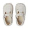Unisex-Kick T-Bar-Glitzerschuhe für Kleinkinder, weiß