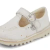 Unisex-Kick T-Bar-Glitzerschuhe für Kleinkinder, weiß
