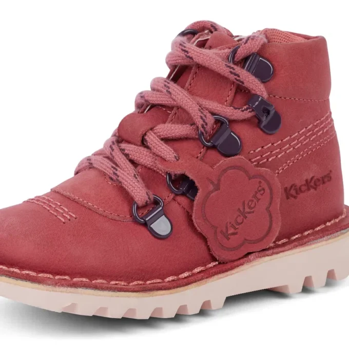 Unisex-Kinderstiefel Kick Hi Explore Leder Rosa
