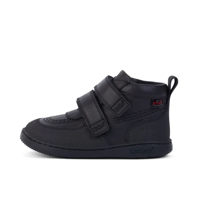 Unisex-Kinderstiefel Playflex Hi Vel Leder Schwarz