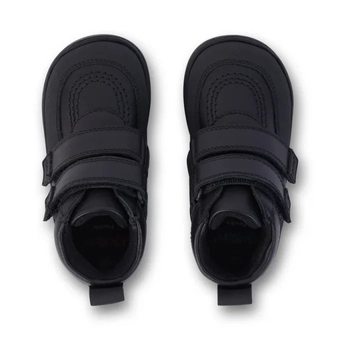 Unisex-Kinderstiefel Playflex Hi Vel Leder Schwarz