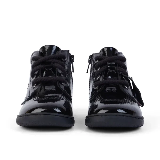 Unisex-Schuhe für Kleinkinder Playflex Hi Crinkle Lackleder Schwarz