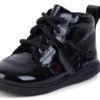 Unisex-Schuhe für Kleinkinder Playflex Hi Crinkle Lackleder Schwarz
