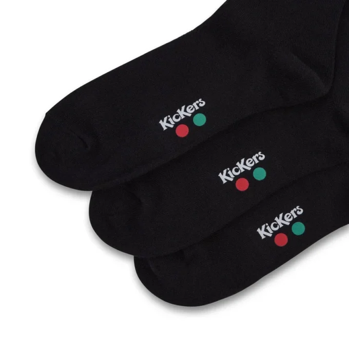 Unisex-Socken für Erwachsene, Everyday Crew, 3er-Pack, schwarz Unisex-Socken für Erwachsene, Everyday Crew, 3er-Pack, schwarz