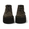 Unisex-Stiefel für Erwachsene Kick Hi Platform Leder Schwarz/Khaki